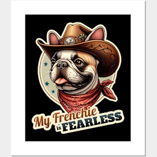 Cowboy french bulldog Posters and Art